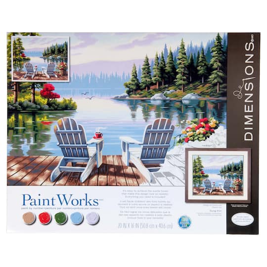 Dimensions&#xAE; PaintWorks&#x2122; Lakeside Morning Paint-by-Number Kit